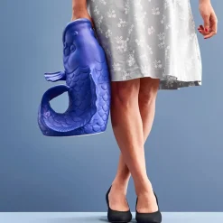 XXL Vase Poisson Blubb, bleu mat
