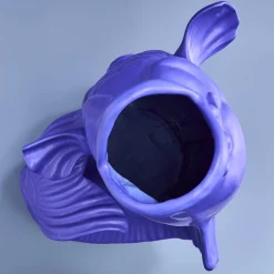 XXL Vase Poisson Blubb, bleu mat