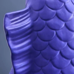 XXL Vase Poisson Blubb, bleu mat
