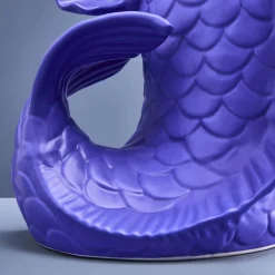 XXL Vase Poisson Blubb, bleu mat