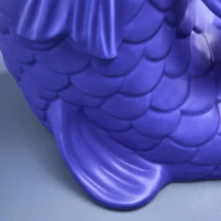 XXL Vase Poisson Blubb, bleu mat