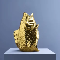 XXL Vase Poisson Blubb, or brillant