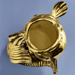 XXL Vase Poisson Blubb, or brillant